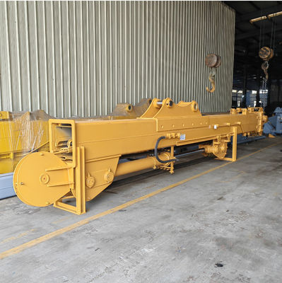 Экскаватор с тремя секциями телескопической рукой