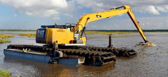Заграждение 14M достигаемости земноводного экскаватора гусеницы Cat320D длинное