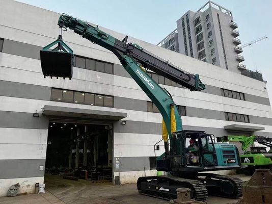Экскаватор с тремя секциями Рука демонтажа Hyundai R225 на заказ 25T-45T Высокие здания Проект демонтажа Q355B